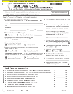 2009 IL-1120 - Illinois Department of Revenue