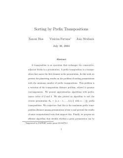 Sorting by Prefix Transpositions - IC