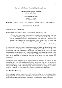 Andrew Sempell: Lent I - St James` King Street`s