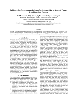 Building a bio-event annotated corpus for the acquisition of semantic