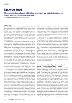 Error of fact - General Council of the Bar of South Africa