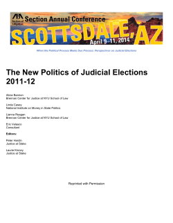 The New Politics of Judicial Elections 2011-12