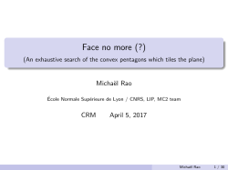 Face no more (?) (An exhaustive search of the convex pentagons