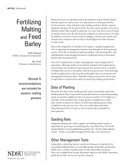 SF723 Fertilizing Malting and Feed Barley