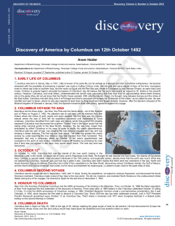 Discovery of America by Columbu America by Columbus on 12th