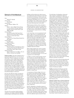 School of Architecture - Office of the Registrar