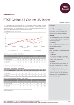 FTSE FACTSHEET FTSE Global All Cap ex US Index