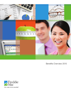 Freddie Mac Benefits Overview 2015