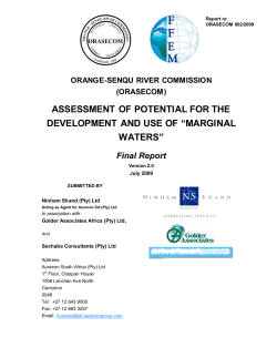 assessment of potential for the development and use of &ldquo;marginal