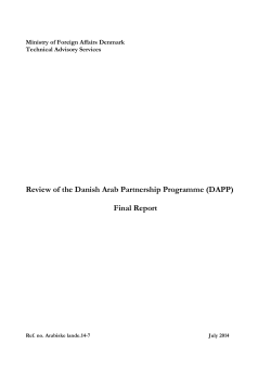 Review of the Danish Arab Partnership Programme (DAPP) Final