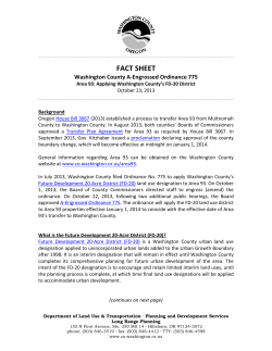 A-Engrossed Ordinance 775 Fact Sheet - 102313