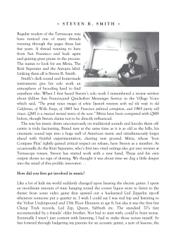 = STEVEN R. SMITH = Regular readers of the Terrascope may have