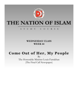Come Out of Her, My People - Nation of Islam
