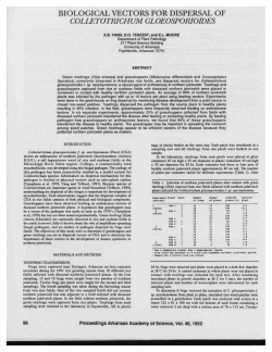 Biological Vectors for Dispersal of Colletotrichum Gloeosporioides
