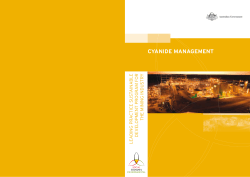 cyanide management - Department of Industry, Innovation and