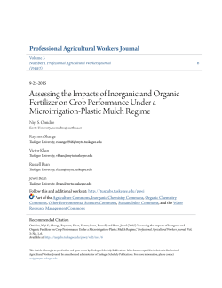 Assessing the Impacts of Inorganic and Organic Fertilizer on Crop