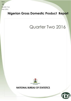 Quarter Two 2016 - National Bureau of Statistics
