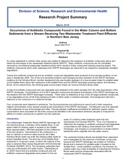 Occurrence of Antibiotic Compounds Found in