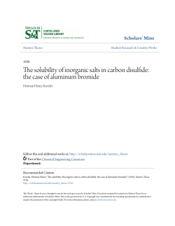 The solubility of inorganic salts in carbon disulfide