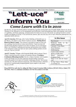 April 2010 - Elbert County Extension