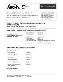 PRODUCT NAME: EVERCLEAR GRANULAR CALCIUM