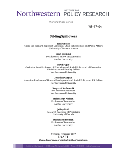 Sibling Spillovers
