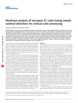 Nonlinear analysis of macaque V1 color tuning reveals cardinal
