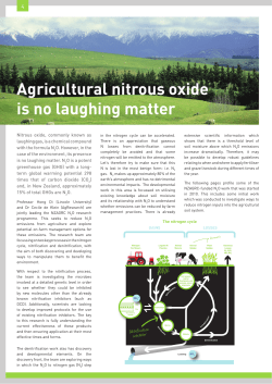 Agricultural nitrous oxide is no laughing matter