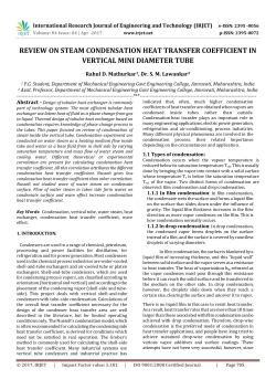 review on steam condensation heat transfer coefficient in