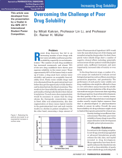 Overcoming the Challenge of Poor Drug Solubility
