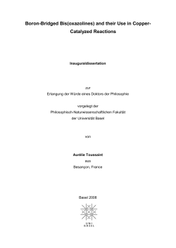 Boron-Bridged Bis(oxazolines) and their Use in Copper