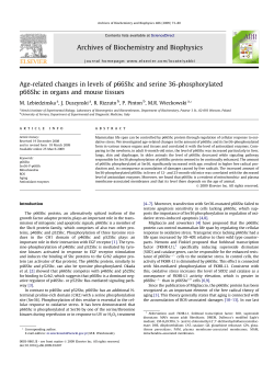 Age-related changes in levels of p66Shc and serine 36