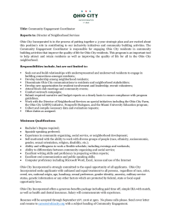 Title: Community Engagement Coordinator