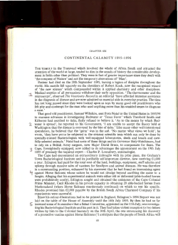 CONTINENTAL CALAMITY 1895-1896 THE TUMULT in the