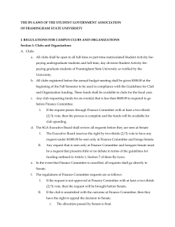 the by-laws of the student government association of framingham