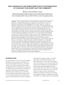 Fire History, Windstorm Disturbance, and Temporal Change in an