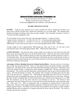 Slurry Jointing System for AECT Compressed Soil Block