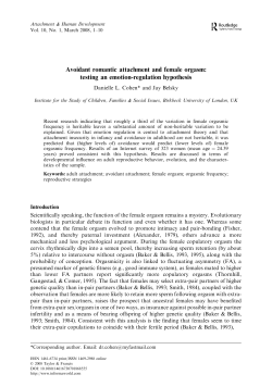Avoidant romantic attachment and female orgasm