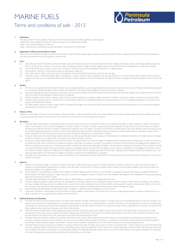 marine fuels - Peninsula Petroleum