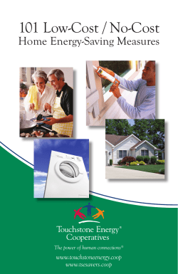 101 Low-Cost /No-Cost - North Central Electric Cooperative