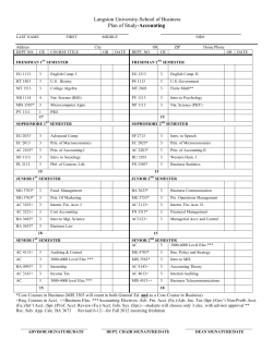 Langston University-School of Business Plan of Study
