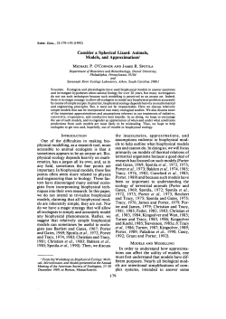 Consider a Spherical Lizard: Animals, Models, and Approximations