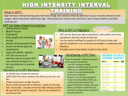 Elements of a HIIT Workout: Why is HIIT so Popular?: Developing a