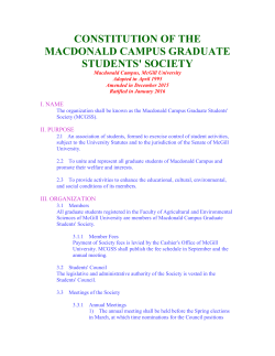 Constitution of MCGSS