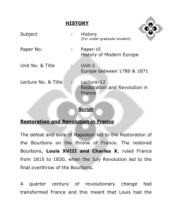 HISTORY Subject : History Paper No. : Paper