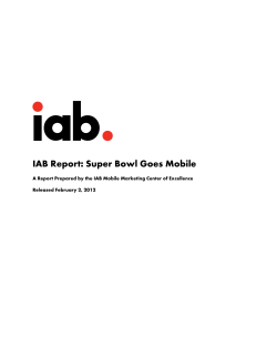 IAB Report: Super Bowl Goes Mobile