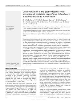 Characterization of the gastrointestinal yeast microbiota of cockatiels