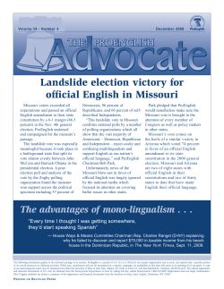 Landslide election victory for official English in Missouri