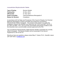 Levocetirizine Dihydrochloride Tablets