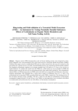 Ring-testing and Field-validation of a Terrestrial Model Ecosystem
